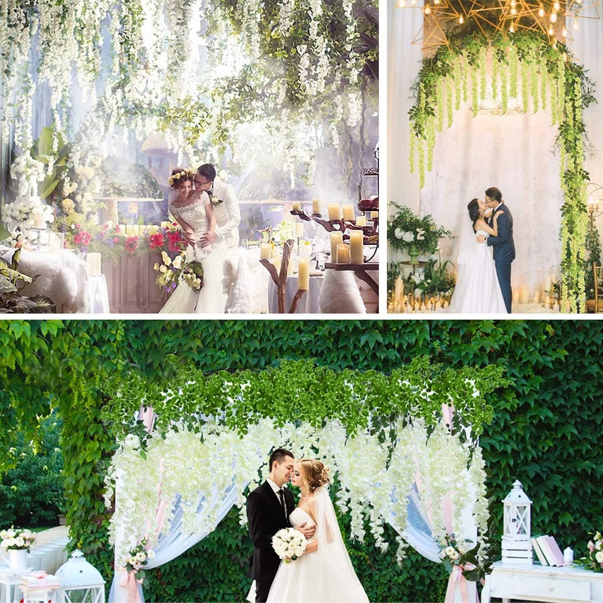 Amazon.co.jp: シルク藤の花 造花 パープル藤 吊り下げ花 人工シルク